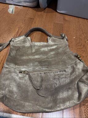 Foley & Corrina large metallic gold shoulder bag